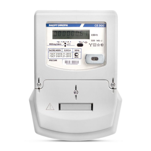 Счетчик СЕ300 S33 043-J 3-ф однотарифный, актив/реактив электрической энергии