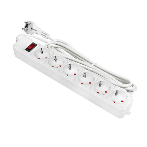 Сетевой фильтр 6*3м 16А/3,2кВт с выкл. c/з ПВС 3х1,0 Блокбастер XL EKF PROxima