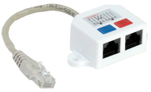 ITK Разветвитель (Y-адаптер) кат.5E 1RG45-2xRJ45 белый