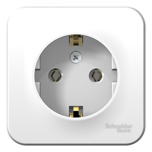РОЗЕТКА О/У с заземлением без шторок, 16А, 250В, БЕЛЫЙ BLANCA