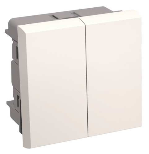 Выключатель двухклавишный (на 2 модуля) ПРАЙМЕР белый ВК1-22-00-П IEK