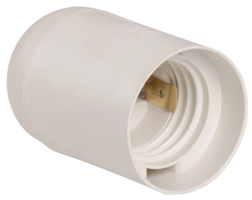 Ппл27-04-К02 Патрон подвесной пластик, Е27, белый (50 шт), стикер на изделии, IEK