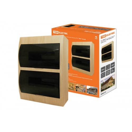 Бокс ЩРН-П-24 модулей навесной пластик IP40 "Эко" (сосна) TDM