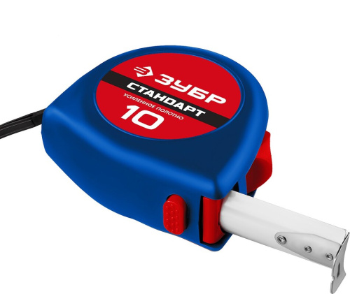 Рулетка ЗУБР "МАСТЕР" "КОМФОРТ", корпус с резиновым напылением, 2мх16мм