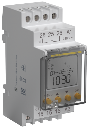 KARAT Таймер ТА80 астрономический 16А 230В на DIN-рейку IEK