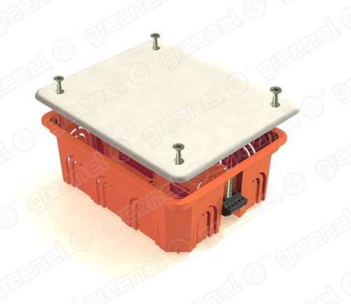 Коробка распаячная 120х92х45 IP20 для скрытого монтажа в полых стенах с пластиковыми зажимами