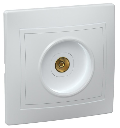 Розетка 1местн. телевиз. КВАРТА (белый) РТВ10-КБ 