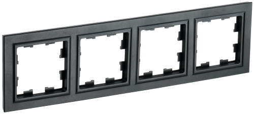 BRITE Рамка 4-местная РУ-4-БрЧ черный IEK