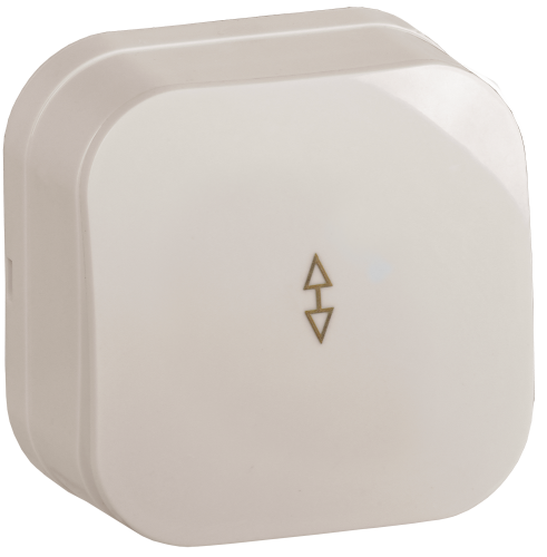 ВСп10-1-0-ХК Выключатель одноклавишный проходной для открытой установки 10А GLORY кремовый IEK