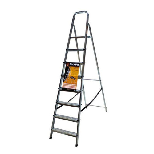 Стремянка алюминиевая СА 1х8 Вихрь 