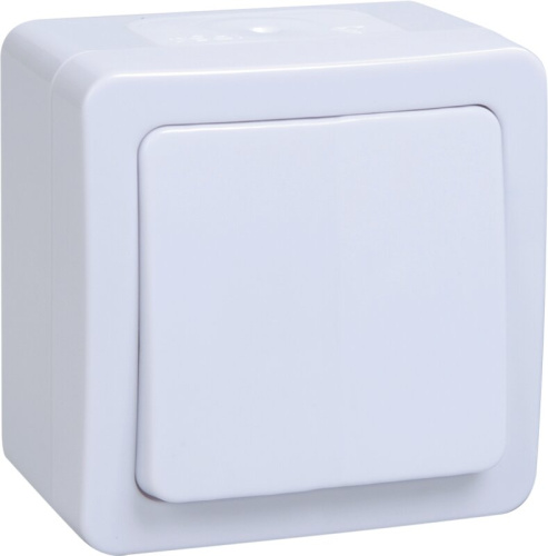 Выключатель 1кл проход. о/у  IP54 (цвет клавиш: белый) ГЕРМЕС PLUS ВСп20-1-0-ГПБ 