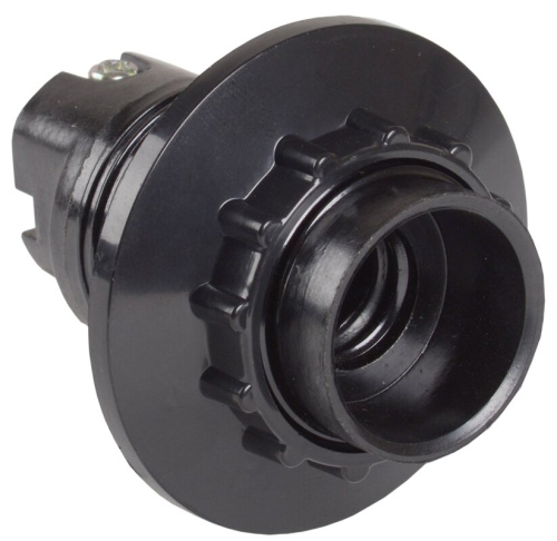 Патрон карболитовый с кольцом, Е14, черный (50 шт), стикер на изделии, Пкб14-04-К11 IEK