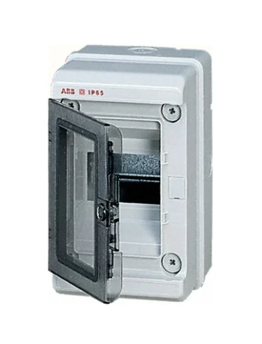 Бокс навесной серый 4мод. с дымчатой дв. IP65 ABB Europa