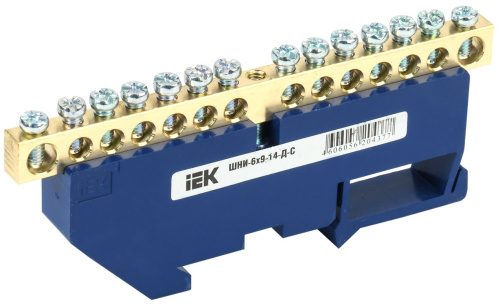 Шина N "ноль" на DIN-изол ШНИ-6х9-14-Д-С ИЭК