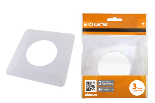 Рамка для защиты обоев под выключатель и розетку 130х130 белая TDM