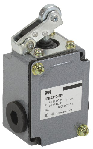 Выключатель концевой ВПК-2112-БУ2, рычаг с роликом, IP65, IEK