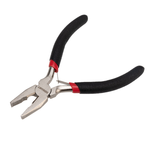 Плоскогубцы мини 120мм никелированные, авторазжим, обливные рукоятки REXANT 