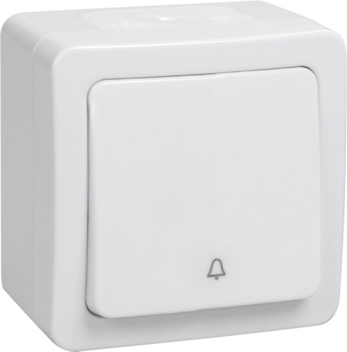 Выключатель 1кл кноп. о/у  IP54 (цвет клавиш: белый) ГЕРМЕС PLUS ВСк20-1-0-ГПБ 