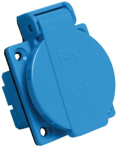 Розетка панельная РП10-3 скрытая с крышкой 2Р+РЕ 16А 250В IP44 TDM