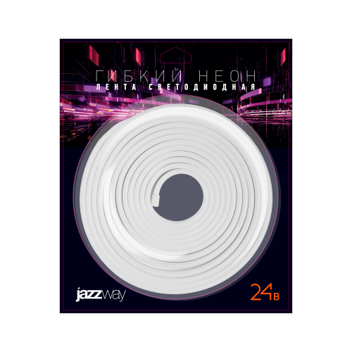 Лента светодиодная PFN-02 "НЕОН 24V" 2835/120 6000K 12X6mm IP65 /5m/ Jazzway