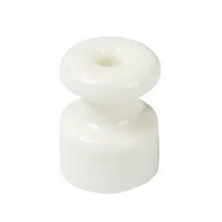 Изолятор универсальный пластиковый, цвет - белый (10шт/уп) розничная упаковка												