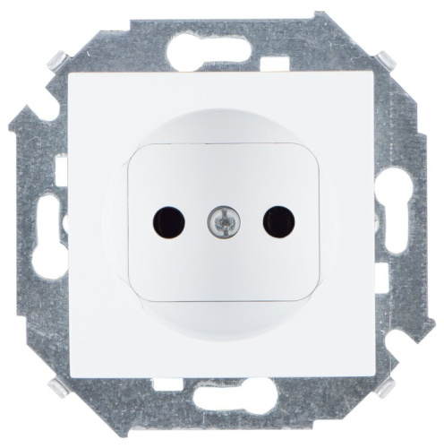 Розетка без заземления 2P, 16А, 250В, винтовой зажим, белый Simon