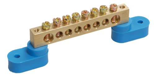 Шина N "ноль" на двух угловых изол ШНИ-6х9-8-У2-С IEK