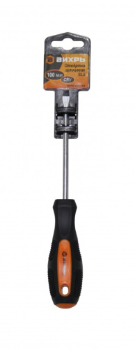 Отвертка шлицевая SL5, 100мм Вихрь 