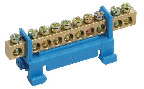 Шина N "ноль" на DIN-изол тип "Стойка" ШНИ-6х9-10-С-С IEK