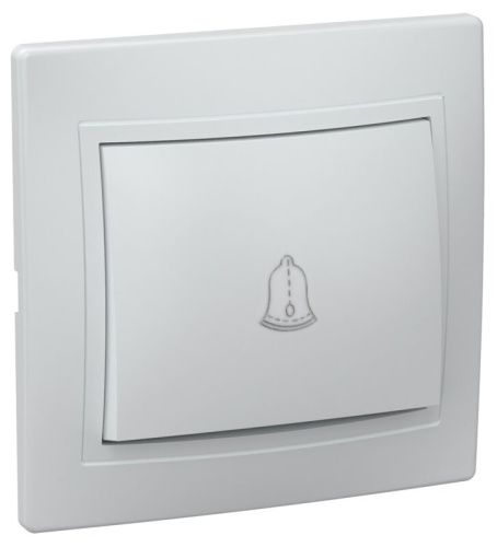 Выключатель 1кл кноп. 10А КВАРТА (белый) ВСк10-1-0-КБ 