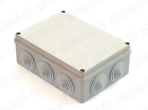 Коробка распаячная 190х140х70 IP55 для наружного монтажа цвет серый RAL 7035