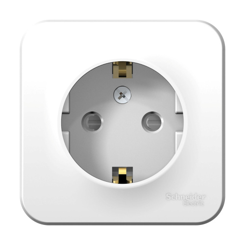РОЗЕТКА О/У с заземлением со шторками ИЗОЛ.ПЛ., 16А, 250В, БЕЛЫЙ BLANCA