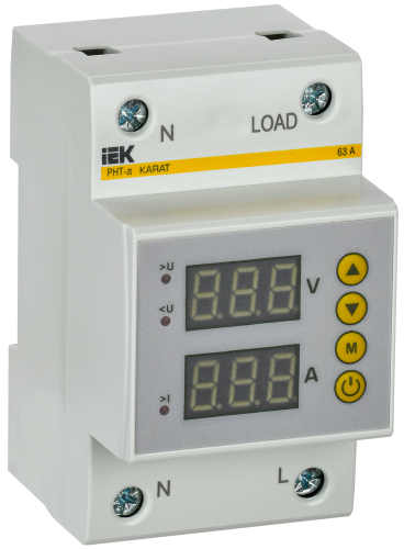 Реле напряжения и тока РНТ-д однофазное 54мм 63А IEK