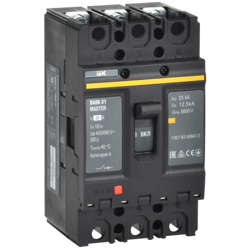 Выключатель автоматический ВА88-31 3Р 32А 25кА MASTER IEK