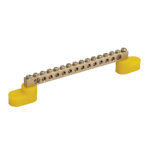 Шина PE "земля" на двух угловых изол ШНИ-6х9-24-У2-Ж IEK