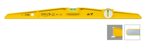 Уровень тип 81S, 40 см (2 глазка точн. 0,5 мм/м, над головой 0,75 мм/м) "STABILA"