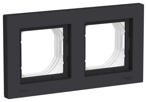 Рамка 2-постовая IP44, КАРБОН