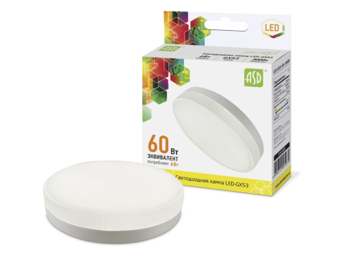 Лампа светодиодная LED-GX53-standard 6Вт 230В 3000К 540Лм  ASD