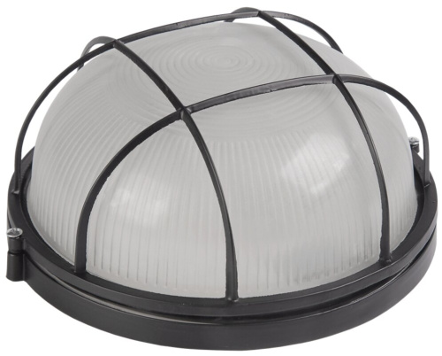 Светильник НПП1302 черный/круг с реш.60Вт IP54  ИЭК