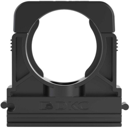 Держатель для труб (клипса) d23мм с крышкой полиамид черн. DKC 