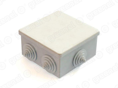 Коробка распаячная 85х85х40 IP44 для наружного монтажа цвет серый RAL 7035