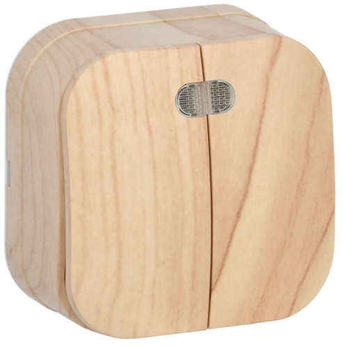 ВС20-2-1-ХС Выключатель двухклавишный с индикацией для открытой установки 10А GLORY сосна IEK