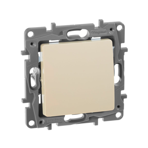Переключатель 1-клавишный 10А, винт. клем Слоновая кость Legrand Etika