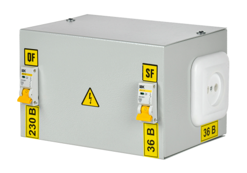 Ящик с понижающим трансформатором ЯТП-0,25 230/36-2 36 УХЛ4 IP30 IEK