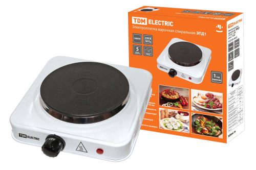 Электроплитка одноконф. ЭПД1 230 В, 1 кВт, диск, TDM										