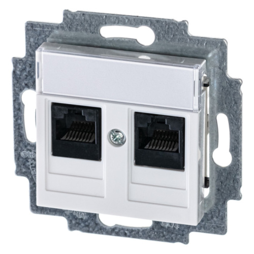 Розетка компьютерная, 2хRJ45 кат.5e, Levit