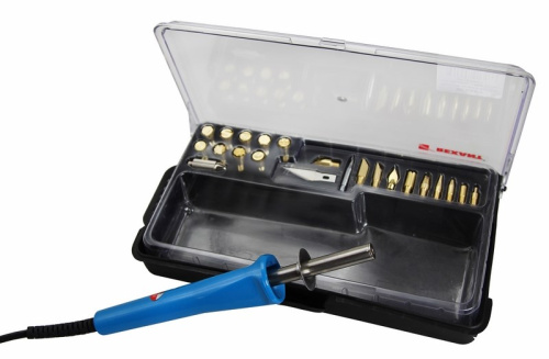 Паяльник-выжигатель REXANT,19 насадок, подставка 230В/30Вт 