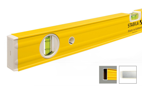 Уровень тип 80А, 80 см (2 глазка точн. 0,5 мм/м, над головой 0,75 мм/м)  "STABILA"