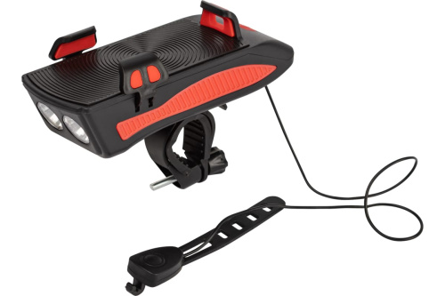 Велосипедный фонарь светодиодный ЭРА VA-802 аккумуляторный powerbank сигнал держатель для телеф 5W